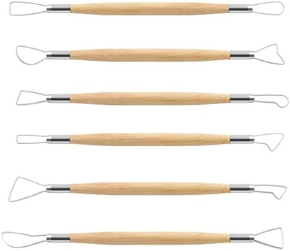 suiwotin 6pcs Double-Sided Clay Sculpting Tools, Ribbon Clay Tools by suiwotin