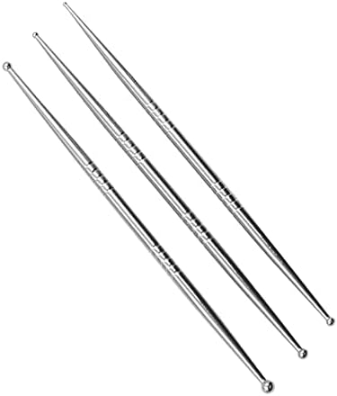 3pcs Sculpture Modeling Tools, Stylus Clay Tools, Dotting Sculpting Modeling Tools Set, Double Ended Metal Ball, Cake Decoration Tools by AMLESO