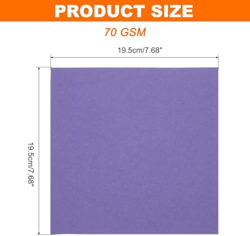 MECCANIXITY 75 Sheet Origami Paper Double Sided 8x8" Dark Purple - Image 2