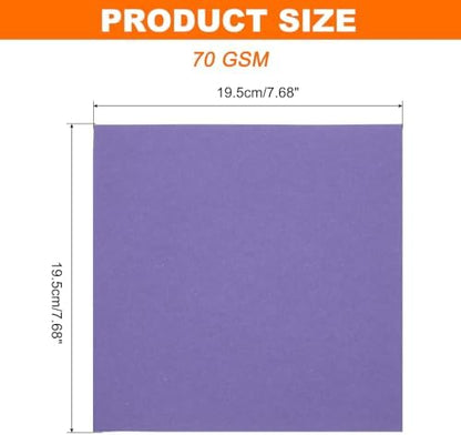 MECCANIXITY 75 Sheet Origami Paper Double Sided 8x8" Dark Purple - Image 2