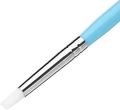 5 pcs/Set Soft Pottery Clay Tool Silicone & Stainless Steel Two Head Sculpting Polymer Modelling Shaper Art Tools Blue - Image 7
