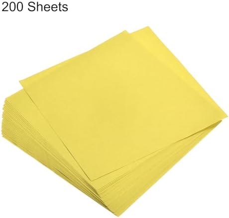 MECCANIXITY 200 Sheets 6x6 Inch(15x15cm) Origami Paper Double Sided Lemon Yellow Square Sheet for Art Craft Project, Beginners, Gifts Decor - Image 3