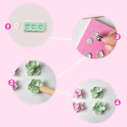 Flower Polymer Clay Cutters, Clay Earring Cutters Mini Floral Clay Cutters - Image 6