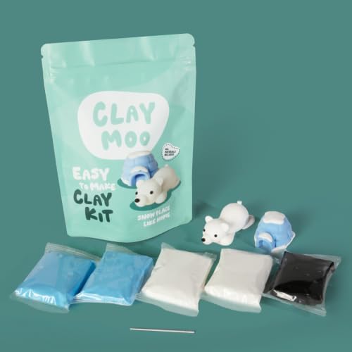 Polar Bear Clay Kit – Air Dry Foam Clay Craft for Adults & Teens - Image 4