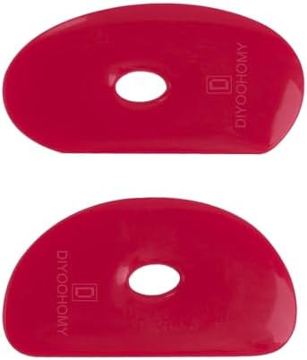 DIYOOHOMY 2 Pcs Soft Silicone Pottery Ribs for Ceramic, Mud and Clay Tools by DIYOOHOMY