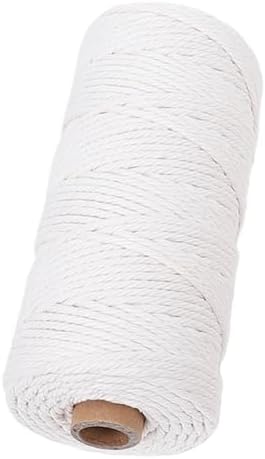 VINGVO Macrame Plant Hanger Kit, 3mm 115yard Natural Cotton Cord & Solid Wood Accessories Macrame Kit with 100pcs Wood & Painted Beads, Kits for Beginners Home Decor - Image 7