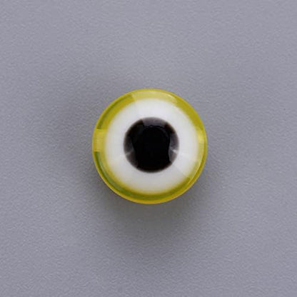 200pcs Evil Eye Beads Yellow Resin lampwork Beads Smooth Surface for DIY Jewelry Bracelets Necklaces Earrings Craft Gift Making(Yellow) - Image 4