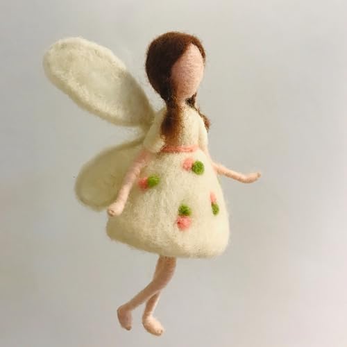 White and Green Wing Elves Needle Felting Kits Friendly Instruction DIY Craft Kit for Beginners - Image 3