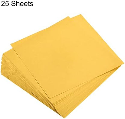 MECCANIXITY 25 Sheets Origami Paper Double Sided Gold 6x6 Inch Square Sheet for Art Craft Project, Beginners, Gifts Decor - Image 3