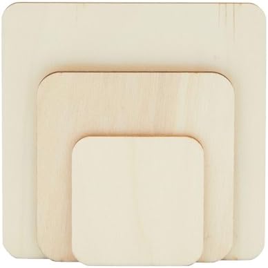 Bright Creations 70 Pack Unfinished Wood Squares for Crafts, Wood Burning, Engraving (3 Sizes, 2", 3", 4") - Wooden Pieces for Crafts - Image 6