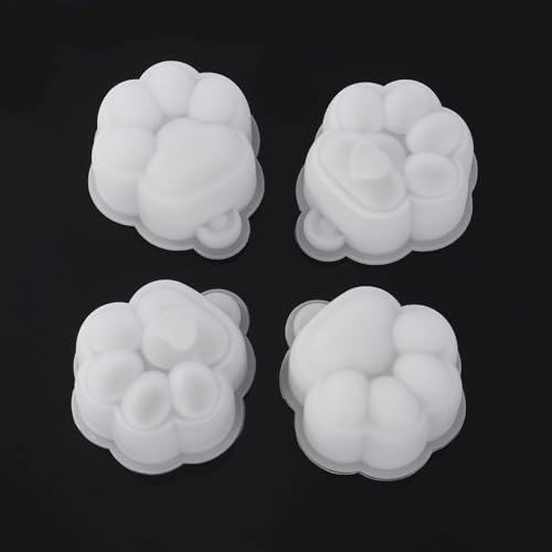 4Pcs Paw Print Silicone Mold Cat Dog Footprint Resin Casting Pendants Molds for Keychain Crafts Epoxy Resin Jewelry Making 54x48mm - Image 7