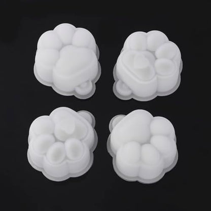 4Pcs Paw Print Silicone Mold Cat Dog Footprint Resin Casting Pendants Molds for Keychain Crafts Epoxy Resin Jewelry Making 54x48mm - Image 7