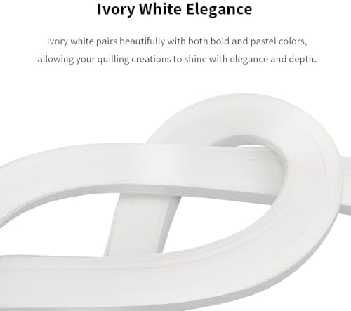 Acoeitl Quilling Paper Strips 240 Strips Ivory White Paper Quilling Set Width 5mm Length 53cm Quilling Supplies DIY Quilling Paper Quilling Art Strip for Crafts (2 Pack) - Image 3