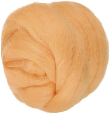 PATIKIL Wool Roving Yarn, 150G/5.3OZ Soft Felting Wool Pure Chunky Roving Yarn Bulk for Needle Felting Knitting Blanket Spinning Weaving DIY Craft, Bright Khaki by PATIKIL