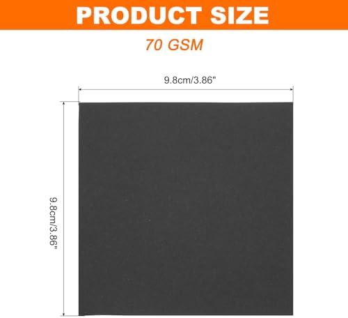 MECCANIXITY 75 Sheet Origami Paper Double Sided 4x4" Black - Image 2