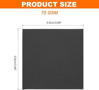 MECCANIXITY 75 Sheet Origami Paper Double Sided 4x4" Black - Image 2