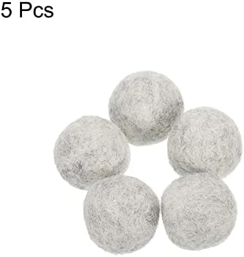 PATIKIL Wool Felt Balls Beads Wool Felting Pom 3cm 30mm Grey for Home Crafts Handcrafts Project DIY Pack of 5 - Image 3