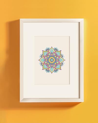 PeakLuv Mandala Small Diamond Painting Kits, 12 Pcs Mini Diamond Art Kits for Adults Beginners, 5D DIY Square Drill Diamond Dots, Quickly Finishable Flowers Gem Art for Home Wall Desktop Decor, 6X7in - Image 7