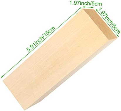 8PCS Basswood Carving Blocks, 6x2x2 inch Unfinished Wood Blocks for Crafts, Unfinished Wood Squares Wooden Blocks for Arts and Crafts - Image 2