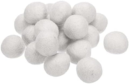 PATIKIL Wool Felt Balls Beads Wool Felting Pom 3cm 30mm White for Home Crafts Handcrafts Project DIY Pack of 20 by PATIKIL