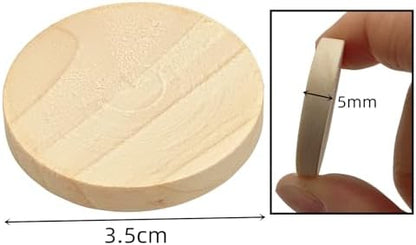 100PCS Natural Wood Slices 1.4 inch Blank Round Wooden Discs Unfinished Wood Circles Blank Wooden Ornaments for DIY Crafts - Image 3