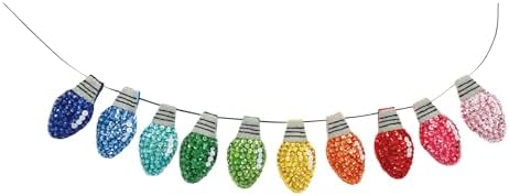 MerryStockings DIY Felt Christmas Lights Garland Kit – 36" Handmade Holiday Decoration with Sequins, Floss & Hanging Ribbon – Made in The USA by MerryStockings