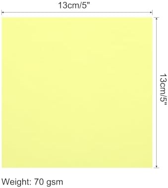 MECCANIXITY 25 Sheet Origami Paper Double Sided Pale Yellow 5x5 Inch Square Sheet for Art Craft Project, Beginners, Gifts Decor - Image 2
