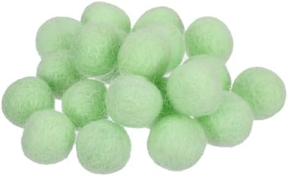 PATIKIL Wool Felt Balls Beads Wool Felting Pom 1.5cm 15mm Light Green for Home Decor DIY Crafts Handcrafts Project Pack of 20 by PATIKIL