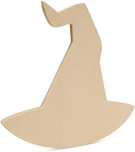 Wood Witch's Hat Cutouts 12 x 10-1/2 Inch, Pack of 3 Fall Unfinished Wood Cutouts to Paint and Display, DIY Halloween Décor, by Woodpeckers - Image 2