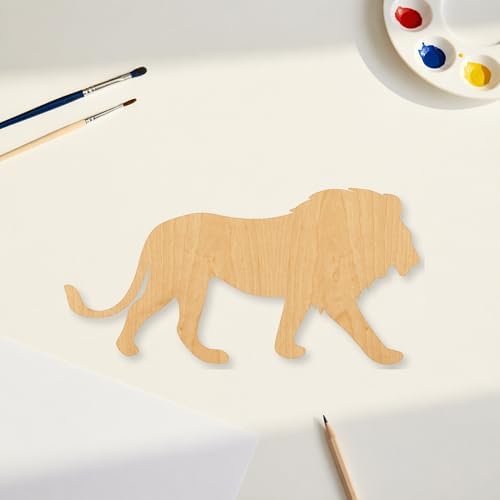Unfinished Lion Wood Cutout Craft Blank, Unfinished Baltic Birch DIY Shape for Crafts and Decor - 28 Inch, 1/8 Inch Thick - Image 3