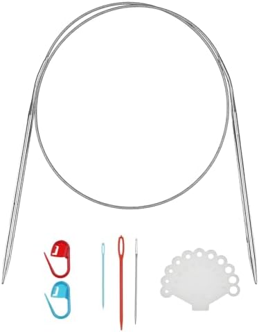 24inch (60cm) Stainless Steel Circular Knitting Needle Size US 6 (4.0mm) by Unknown
