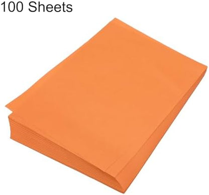 MECCANIXITY 100 Sheet Origami Paper Double Sided Orange Red 8.3 x 5.8 Inch Square Sheet for Art Craft Project, Beginners, Gifts Decor - Image 3