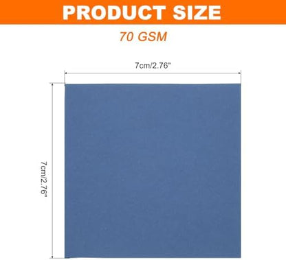 MECCANIXITY 75 Sheet Origami Paper Double Sided 3x3" Dark Blue - Image 2