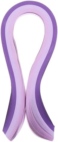 PATIKIL 390 x 7mm Rainbow Quilling Strips Paper,100 Pcs Origami Paper Quilling Strip for Art DIY Hand Craft Christmas, Gradient Purple by PATIKIL