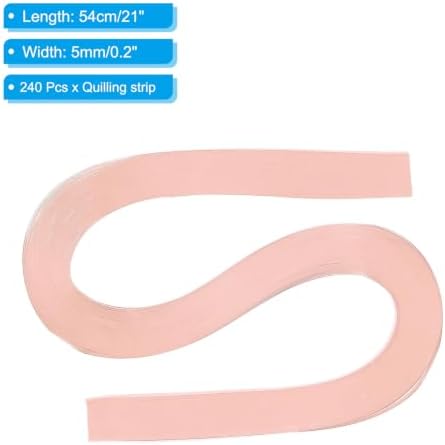 PATIKIL 240pcs Quilling Strips Paper 3/16"(5mm) 21"(54cm) Origami Paper Quilling Strip for Art DIY Hand Craft Christmas, Pink - Image 2