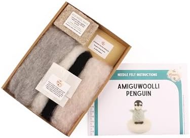 Wizardi Beginner Needle Felting Kit for Adults - Tiny Penguin Amiguwoolli. Bird Felting Kit 6cm Tall. Felting Tools. Wool Felting Supplies. Felt Crafts. Wool Felt. The Makerss - Image 3