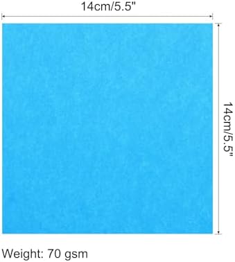 MECCANIXITY 100 Sheet Origami Paper Double Sided Aquamarine Blue 5.5x5.5 Inch Square Sheet for Art Craft Project, Beginners, Gifts Decor - Image 2