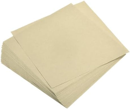 MECCANIXITY 100 Sheets Origami Paper Double Sided Dark Khaki 6x6 Inch Square Sheet for Art Craft Project, Beginners, Gifts Decor by MECCANIXITY