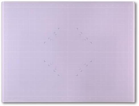 GLASSBOARD STUDIO Glass Craft Mat - Magnetic, Heat & Scratch Resistant - For Crafting, Cutting, Painting, Mixed Media Artwork - Grid Lines, Non-Slip Rubber Feet (Meadow Lilac 18"L x 24"W) by GlassboardStudio