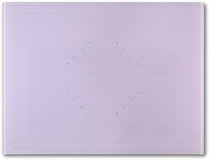 GLASSBOARD STUDIO Glass Craft Mat - Magnetic, Heat & Scratch Resistant - For Crafting, Cutting, Painting, Mixed Media Artwork - Grid Lines, Non-Slip Rubber Feet (Meadow Lilac 18"L x 24"W) by GlassboardStudio