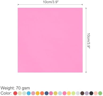 MECCANIXITY 100 Sheet Origami Paper Double Sided 20 Colors 3.9 x 3.9 Inch Square Sheet for Art Craft Project, Beginners, Gifts Decor - Image 2