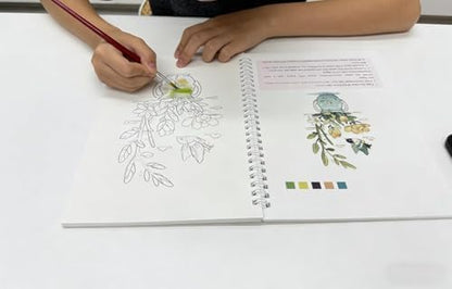Watercolor Workbook，Water Paint Adult Set，Easy Coloring Book,Beautiful Paintings for Beginner, Flower Single Edition, Watercolor Paper - Image 4