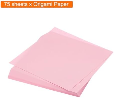 MECCANIXITY 75 Sheet Origami Paper Double Sided 6x6" Pink - Image 3