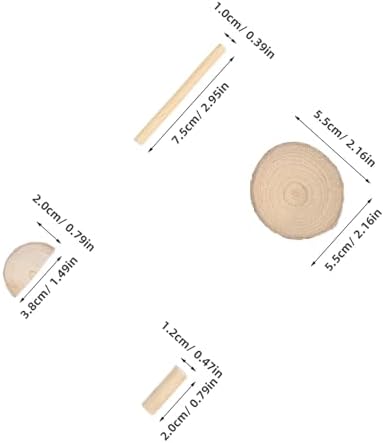 Homoyoyo Wood Craft Slices Kit with Natural Tree Bark Small Wooden Craft Pieces for Ornament Making DIY Wood Art Decorations Set for Adults for Holiday and Home Decor - Image 2