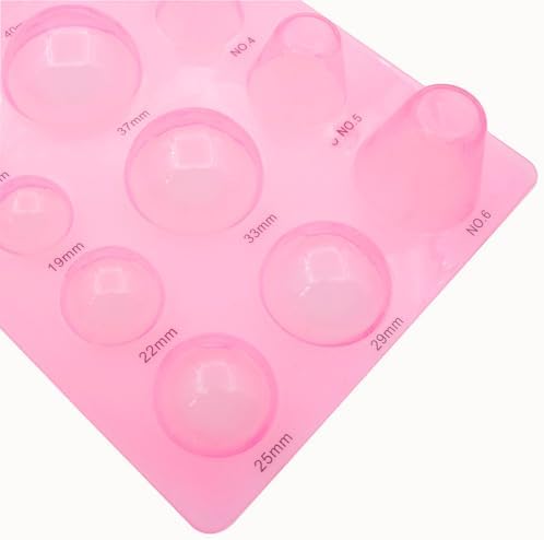sunnates 2 PCS 3 Row Paper Quilling Tools 3D Half Ball Domes DIY Roll Tool Plastic Mini Quilling Molds for DIY Paper Art Tools Blue Pink - Image 3