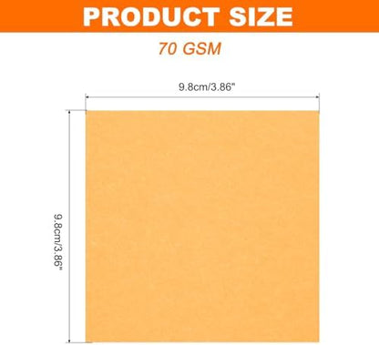 MECCANIXITY 75 Sheet Origami Paper Double Sided 4x4" Fluorescent Orange - Image 2