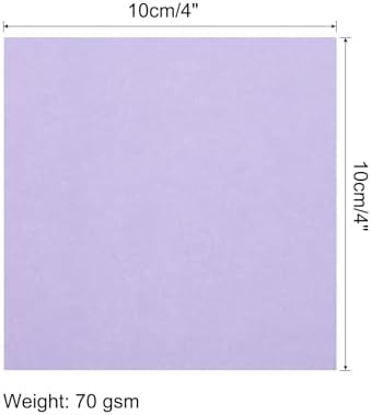 MECCANIXITY 50 Sheet Origami Paper Double Sided Light Purple 4x4 Inch Square Sheet for Art Craft Project, Beginners, Gifts Decor - Image 2