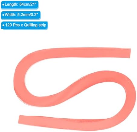 PATIKIL 120pcs Quilling Strips Paper 3/16"(5.2mm) 21"(54cm) Origami Paper Quilling Strip for Art DIY Hand Craft Christmas, Bright Pink - Image 2