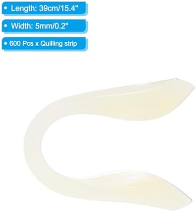 PATIKIL Quilling Strips Paper 600pcs 5mm 39cm Origami Paper Quilling Kits for Art DIY Craft Christmas, Apricot - Image 2