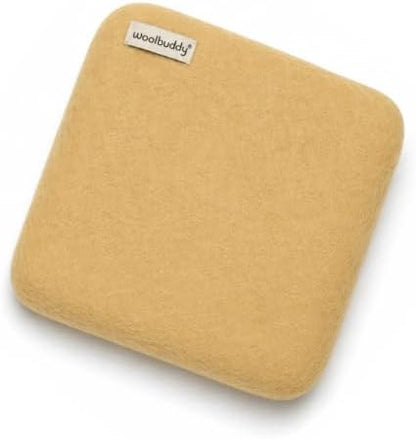 Woolbuddy Needle Felting Mat 10 x 10 x 1.5 Inch (Yellow) Pure Wool Felt Pad by Woolbuddy